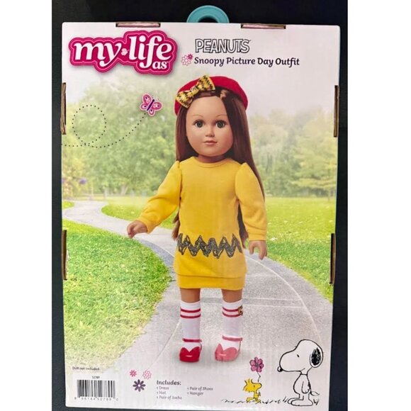 My Life As PEANUTS Snoopy Picture Day Outfit 5 Piece Play Set 18 Inch Dolls NEW - Picture 5 of 6